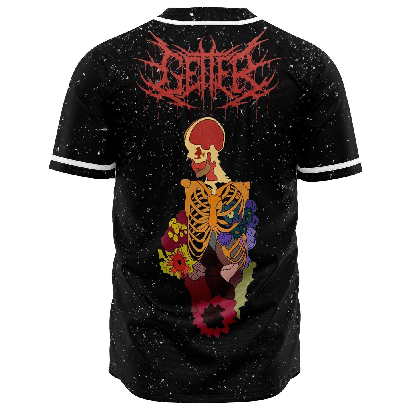 Black Red Death Rave Baseball Jersey