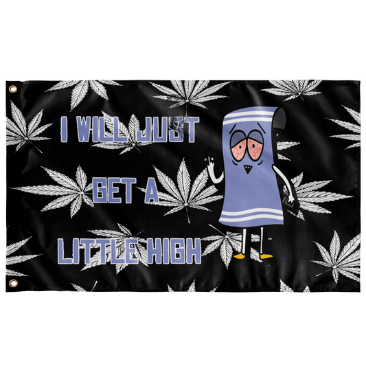 Black Cartoon Anthropomorphic Rave Flag