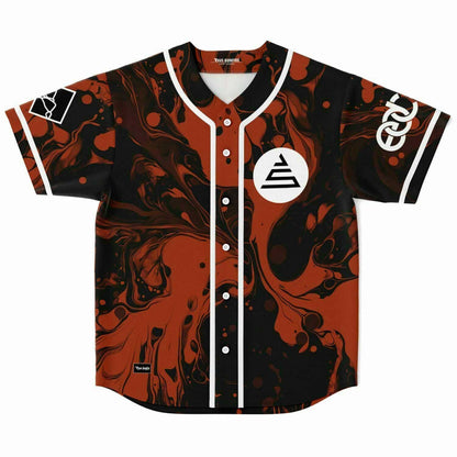 John Summit Burnt Orange Liquid Marble Rave Baseball Jersey