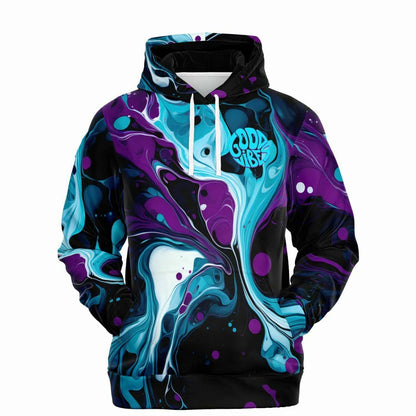 Purple Marble Good Vibes Rave Hoodie