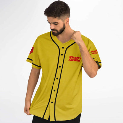 Dom Dolla Mustard Yellow Vintage Washed Rave Baseball Jersey