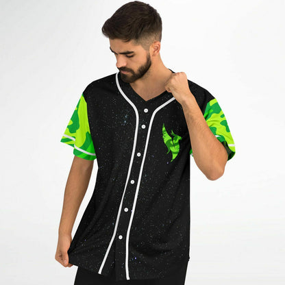 Black Galaxy Starry Space Rave Baseball Jersey