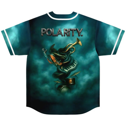 Teal Dark Smoky Cloud Rave Baseball Jersey