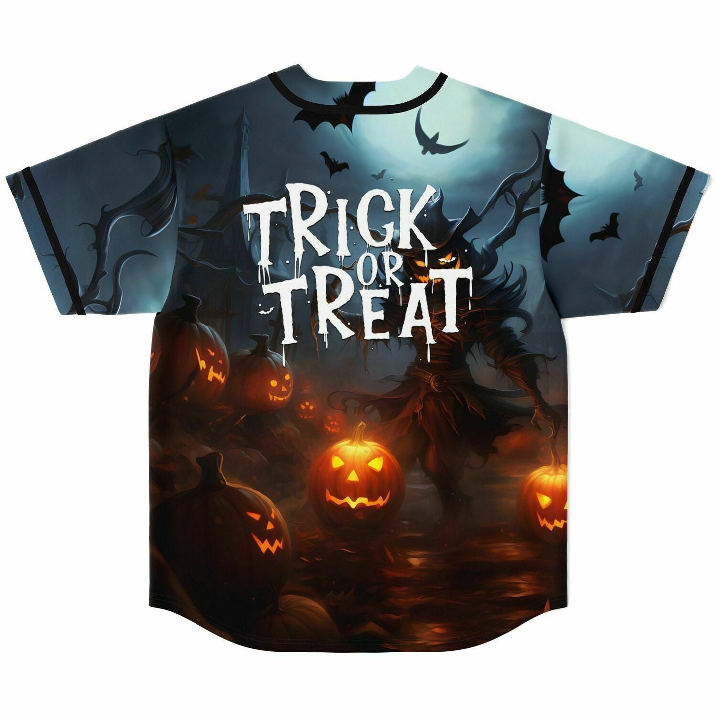 Dark Teal Spooky Halloween Rave Baseball Jersey