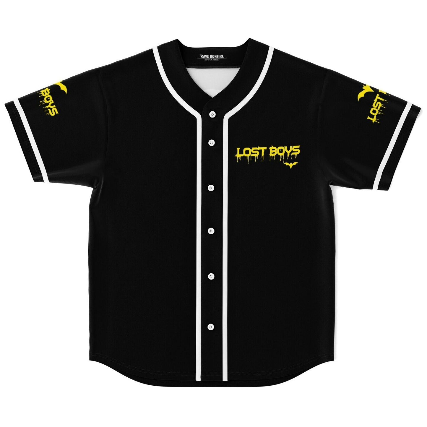 Black Dripping Graffiti Rave Baseball Jersey