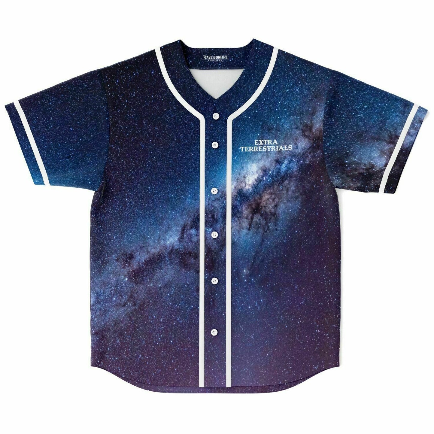Deep Blue Cartoon Astronaut Rave Baseball Jersey