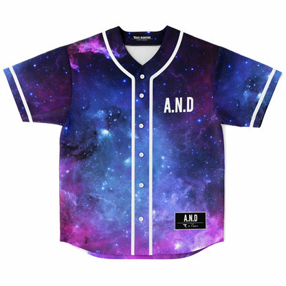 Purple Starry Galaxy Rave Baseball Jersey