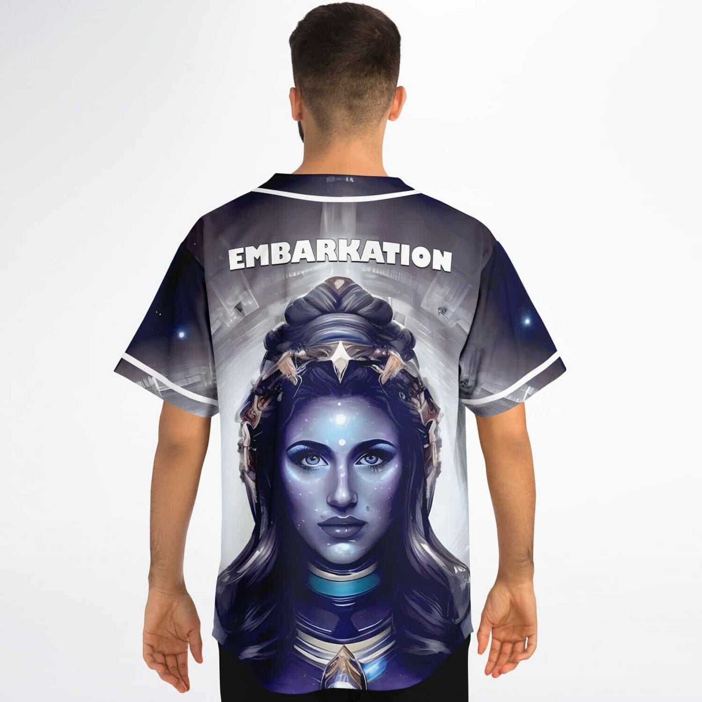 Polarity Dark Navy Cosmic Nebula Rave Baseball Jersey