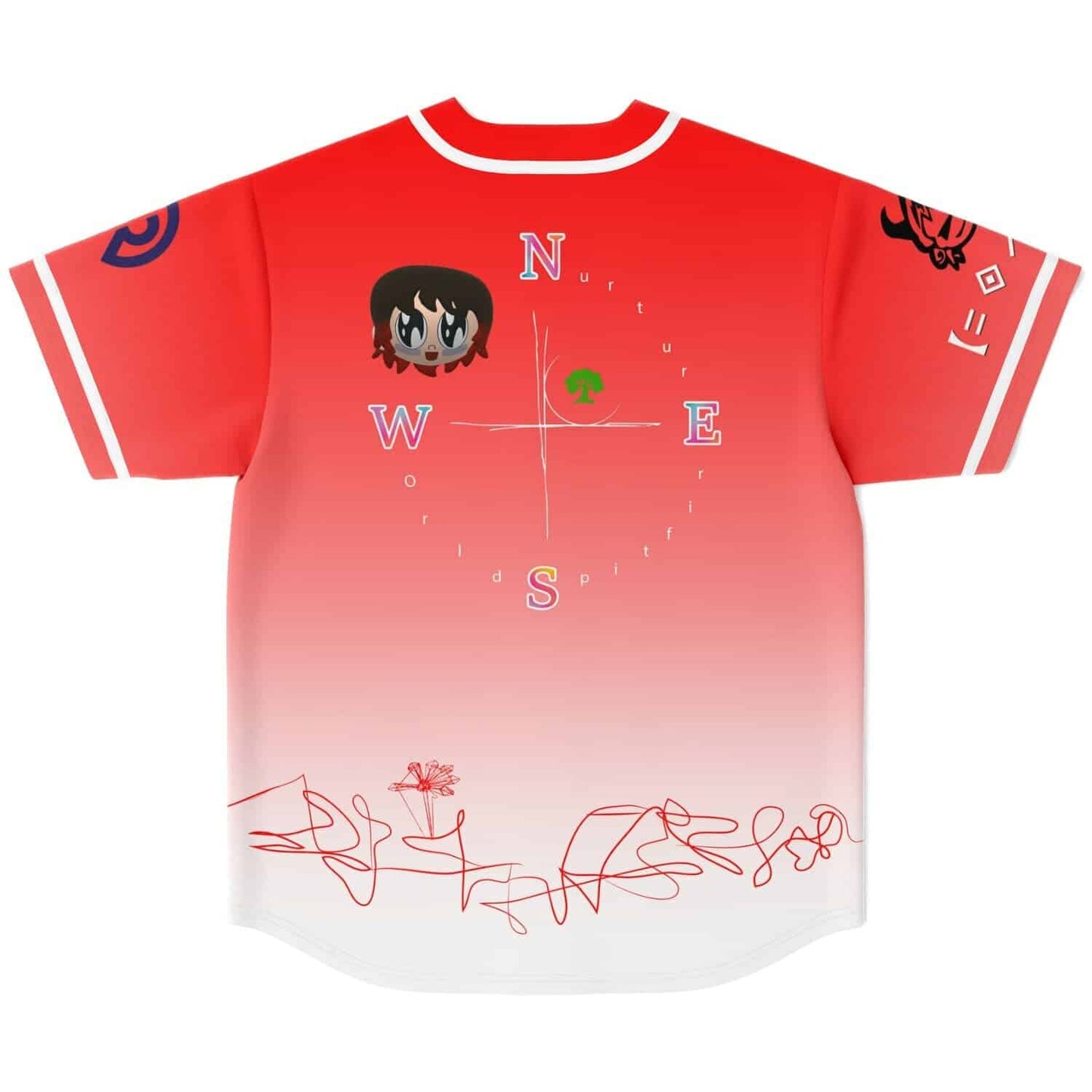 Porter Robinson Coral Red Anime Girl Rave Baseball Jersey