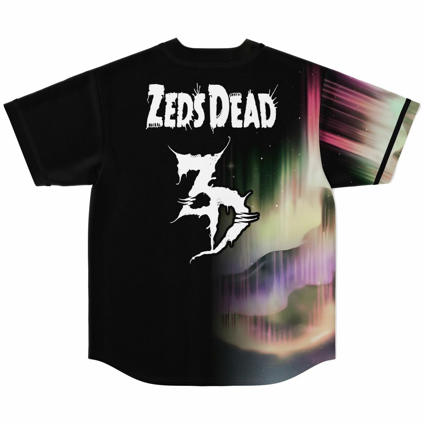 Zeds Dead Black Aurora Borealis Rave Baseball Jersey
