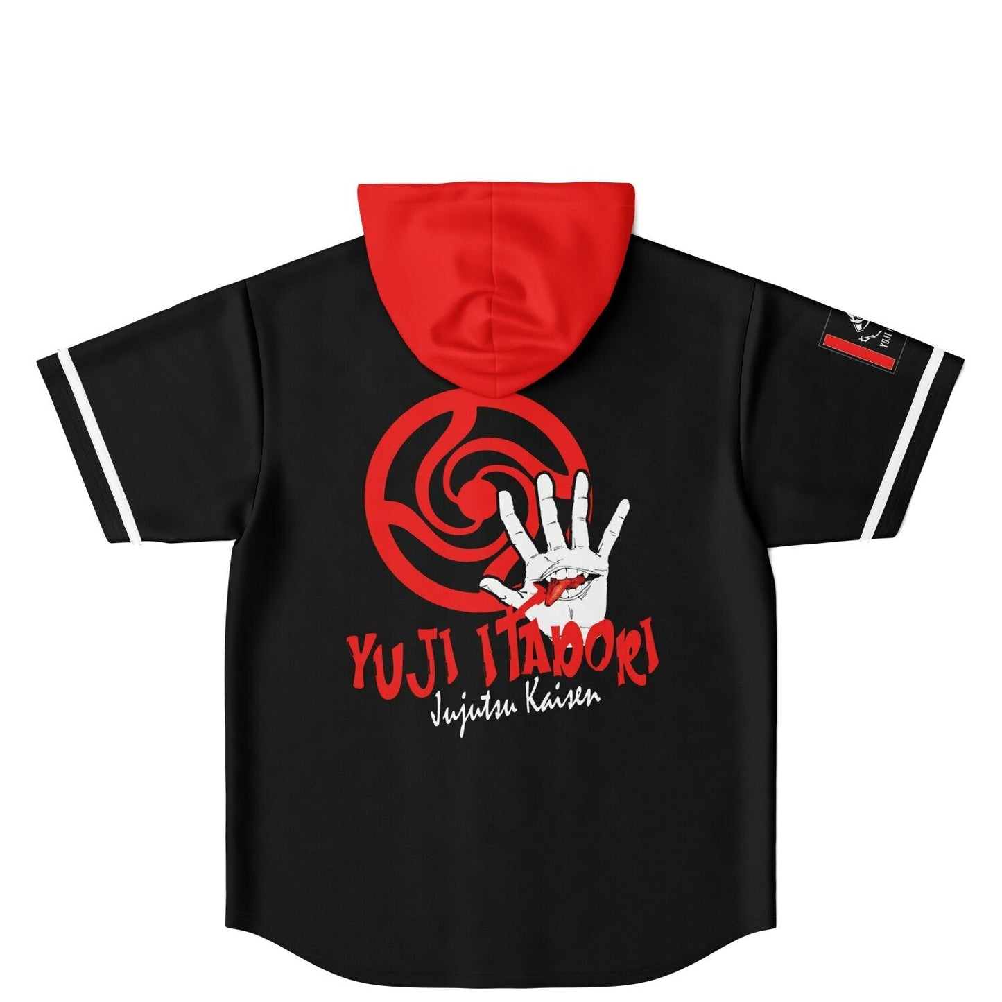 Black Body Anime Character Rave Hooded Baseball Jersey