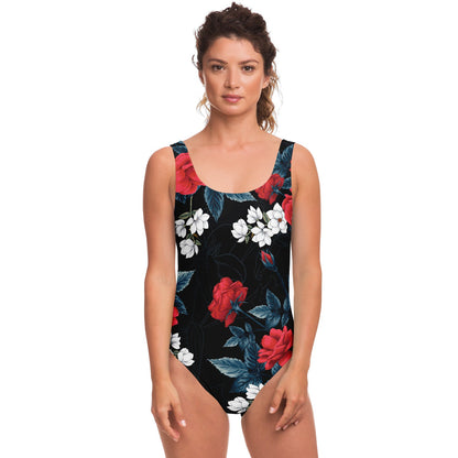Black Roses Magnolia Rave Swimsuit