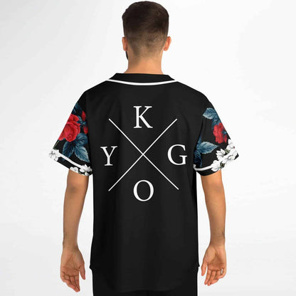 Kygo Black Floral Rave Baseball Jersey