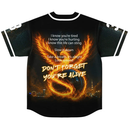 Illenium Black Dark Flaming Phoenix Rave Baseball Jersey