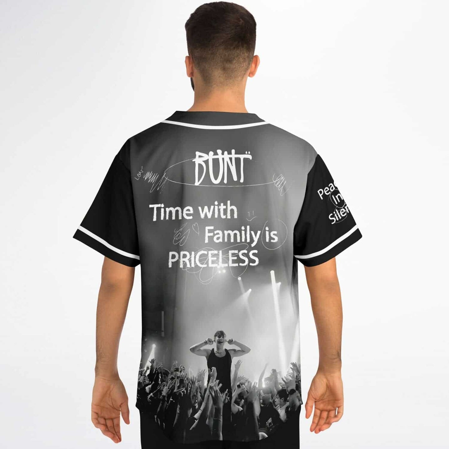 BUNT Black Concert Crowd Rave Baseball Jersey