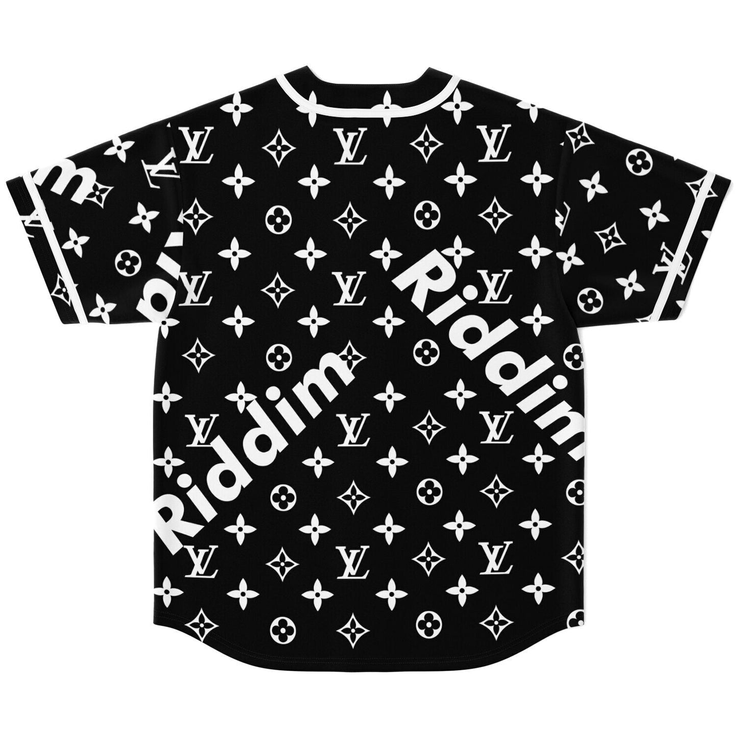 Black Repeating Luxury Rave Baseball Jersey