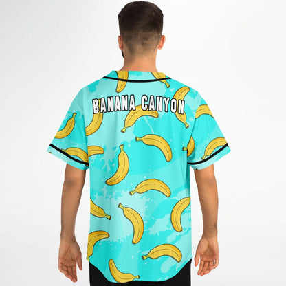 Turquoise Cartoon Banana Rave Baseball Jersey