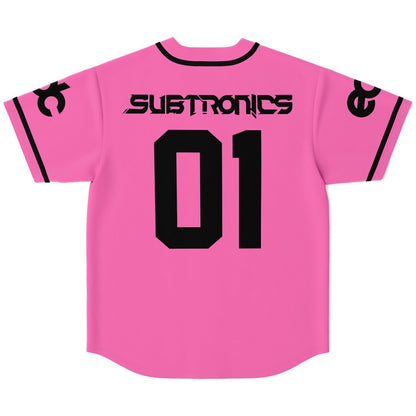 Subtronics Pink Text Only Rave Baseball Jersey