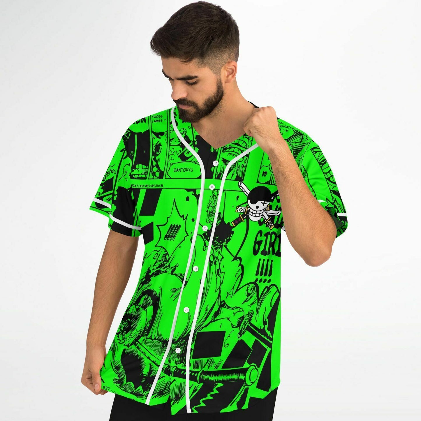 Bright Neon One Piece Rave Baseball Jersey