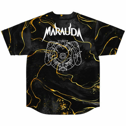 Marauda Black Gold Liquid Rave Baseball Jersey