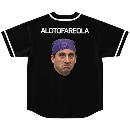 Purple Paisley Left Side Rave Baseball Jersey