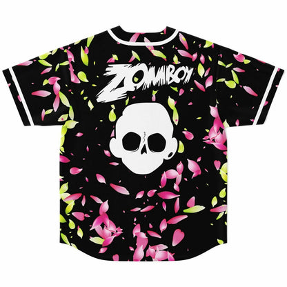 Zomboy Black Scattered Flower Rave Baseball Jersey