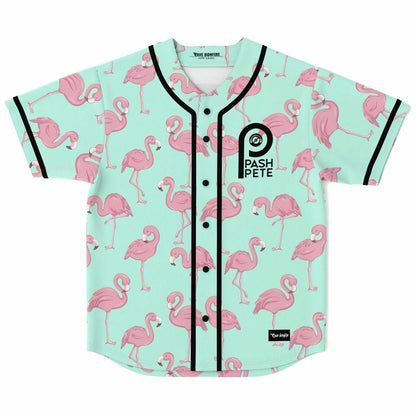 Pash Pete Mint Green Repeating Pink Rave Baseball Jersey