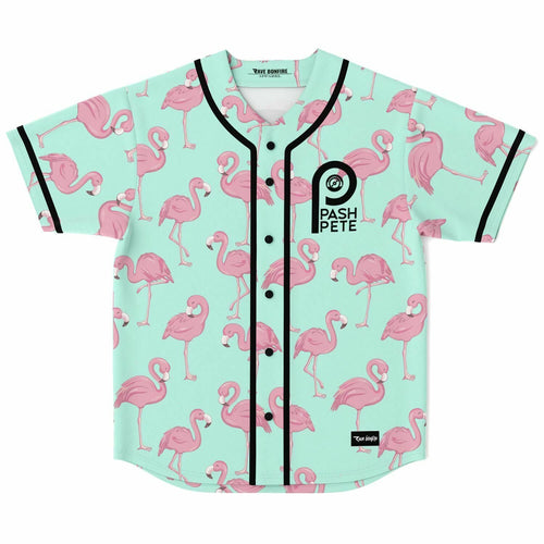 Pash Pete Mint Green Repeating Pink Rave Baseball Jersey