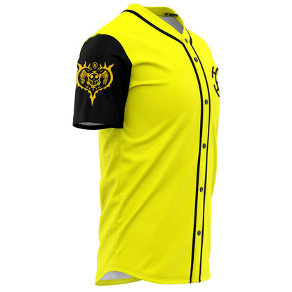 Bright Yellow Heart Pirates Rave Baseball Jersey
