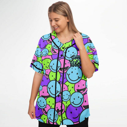 Pastel Neon Dense Pile Rave Baseball Jersey