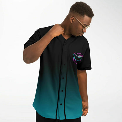 Black Teal Rave Baseball Jersey