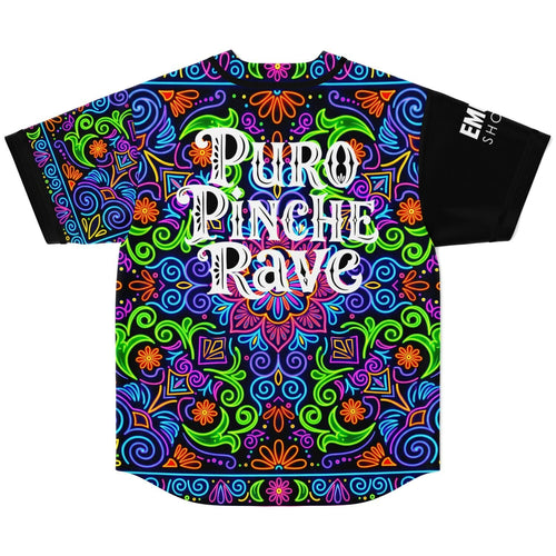 Black Neon Talavera Rave Baseball Jersey