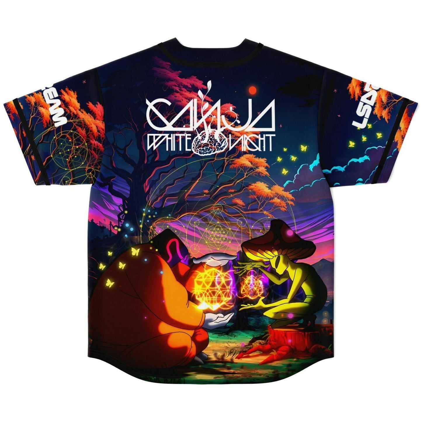 Ganja White Night Deep Purple Psychedelic Sunset Rave Baseball Jersey
