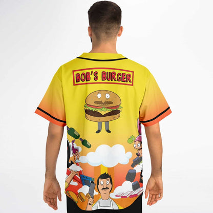 Yellow Orange Cartoon Tv Rave Baseball Jersey