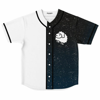White Black Cartoon Sheep Rave Baseball Jersey