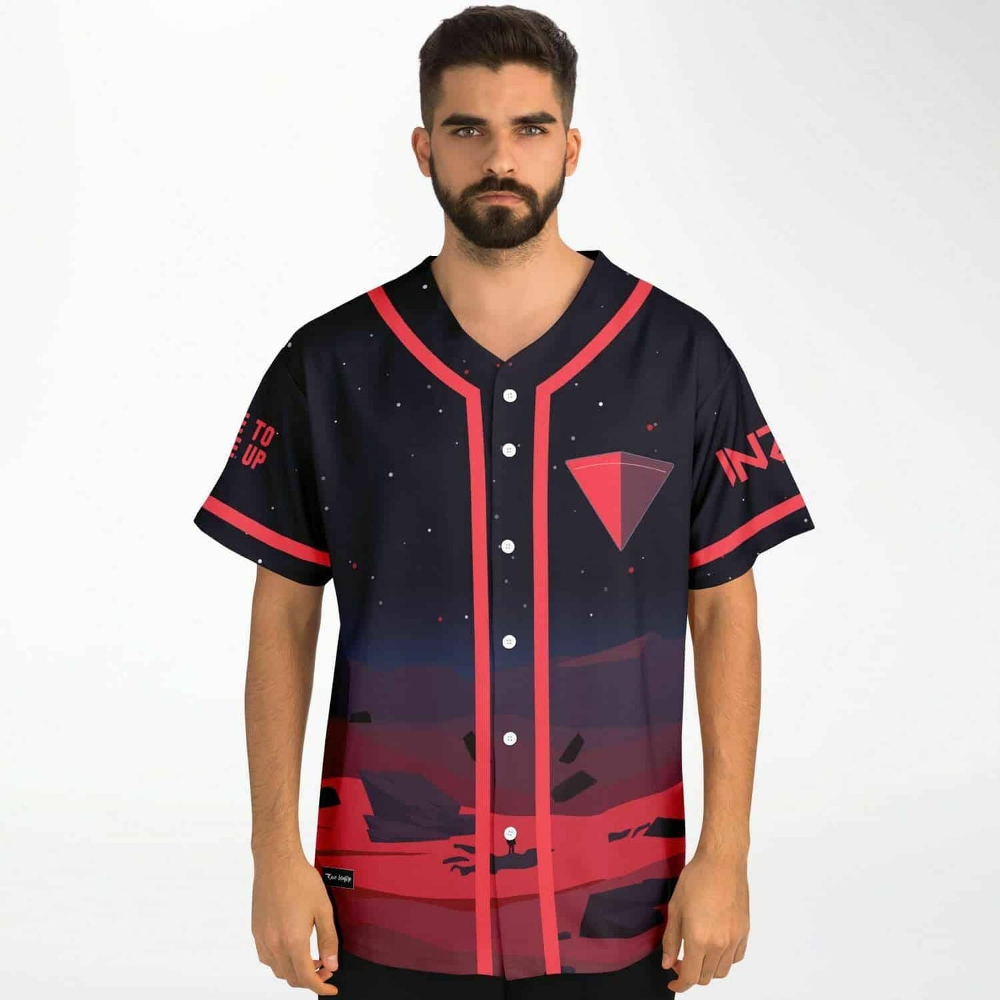 Dark Navy Minimalist Flat Rave Baseball Jersey