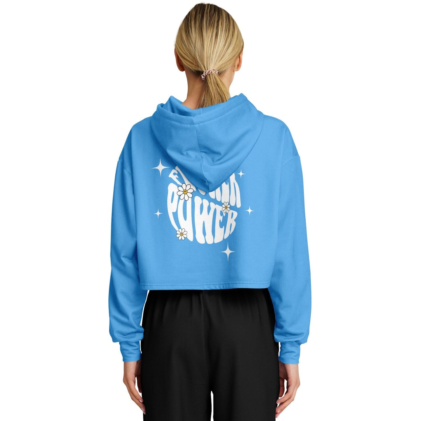 Flower power Cropped Hoodie