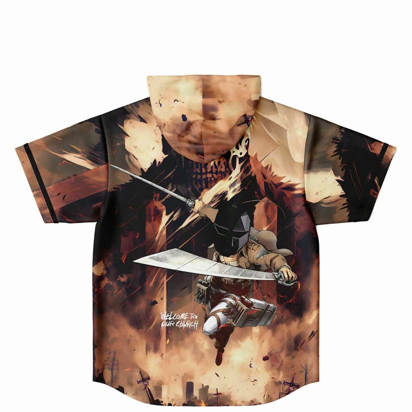 Black Tiger Sex Machine Apocalyptic Scene Rave Hooded Baseball Jersey