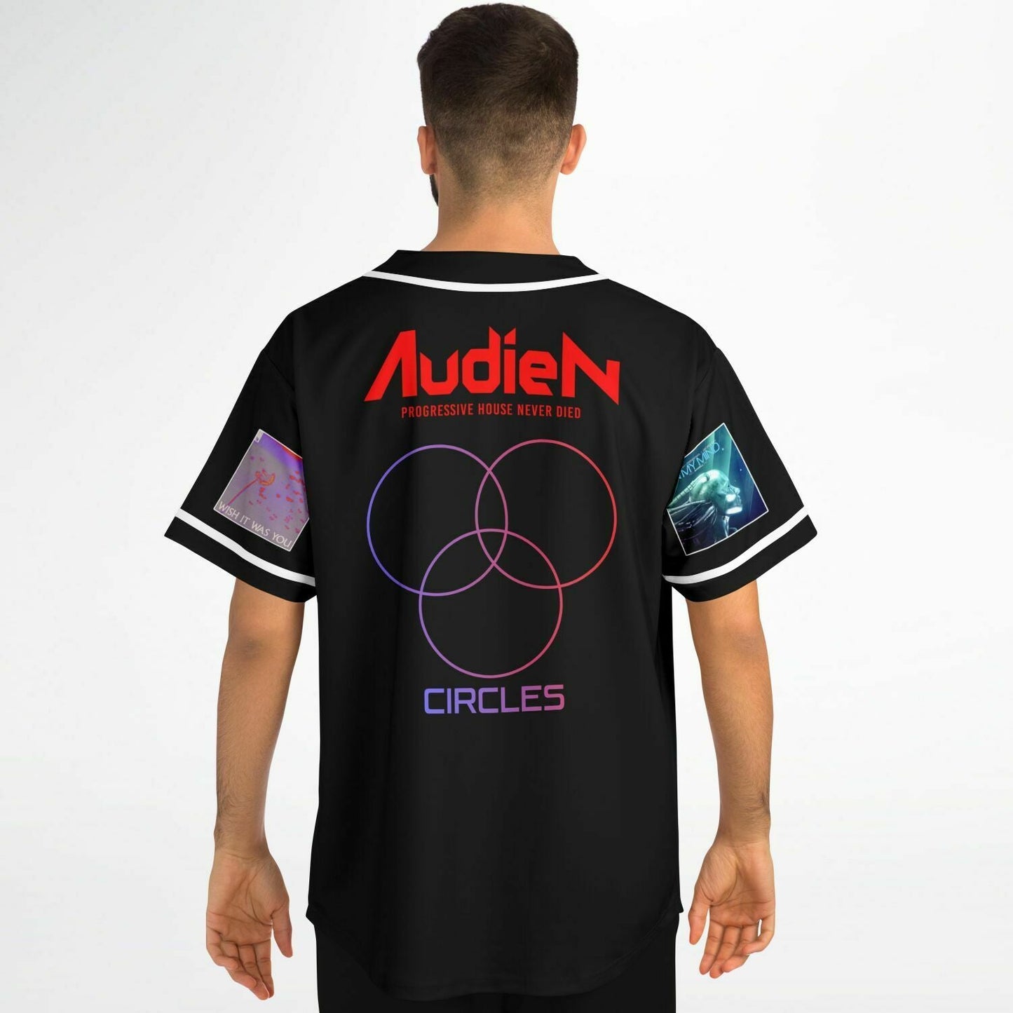 Audien Black Progressive House Rave Baseball Jersey