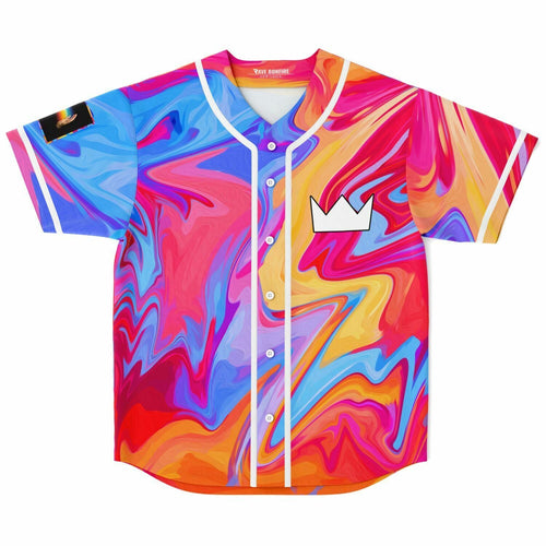 Louis The Child Vivid Marbled Crown Logo Rave Baseball Jersey