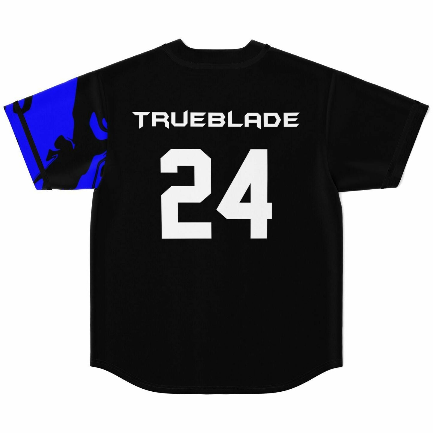 Black Liquid Marble Rave Baseball Jersey