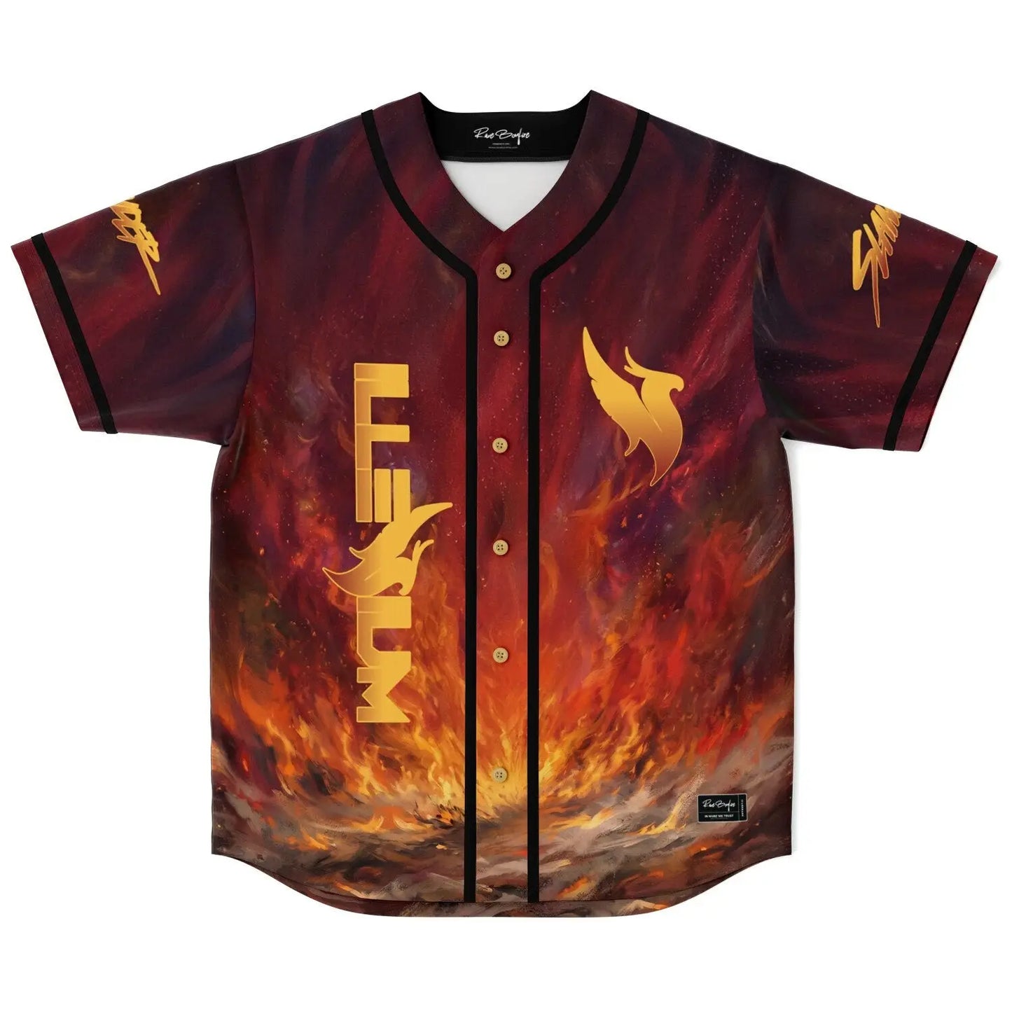 ILLENIUM Deep Red Fiery Cosmic Rave Baseball Jersey