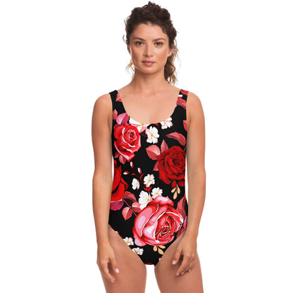 Black Roses Cherry Rave Swimsuit