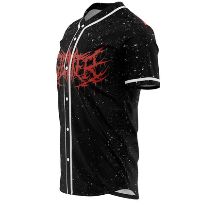 Black Red Death Rave Baseball Jersey