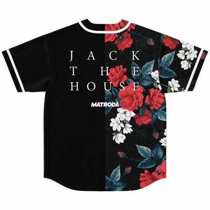 MATRODA Black Half Panel Rave Baseball Jersey
