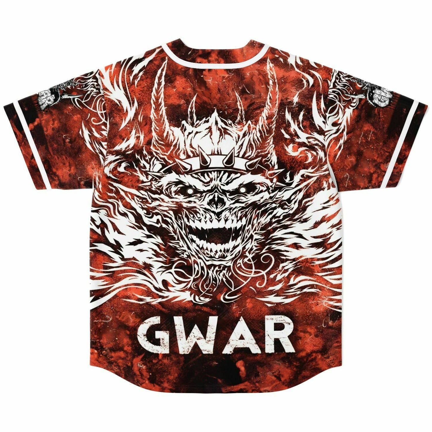 GWAR Red Black White Tribal Rave Baseball Jersey