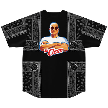 Bald Tiger Sex Machine Black Paisley Bandana Rave Baseball Jersey