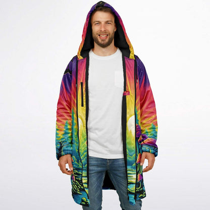 GRIZ Full Rainbow Green Meditating Rave Cloak