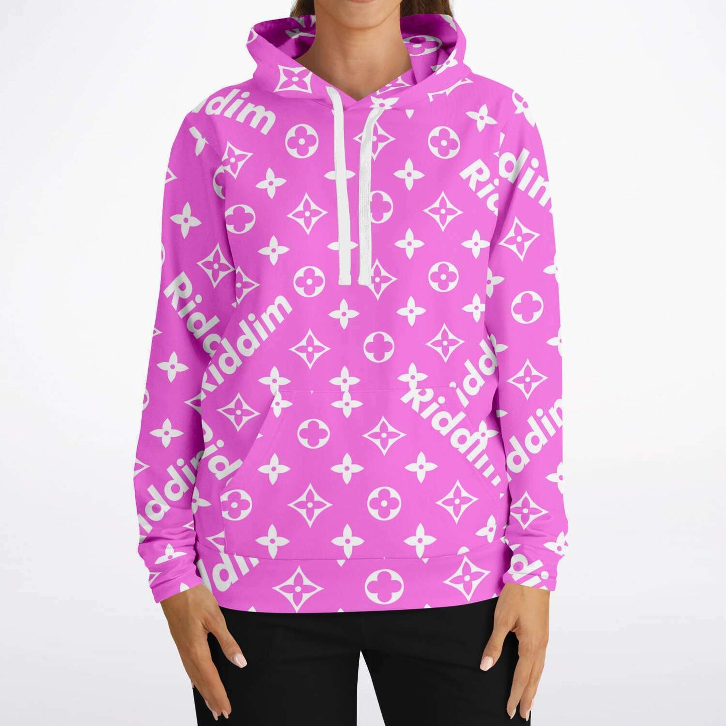 Pink Riddim Monogram Rave Hoodie