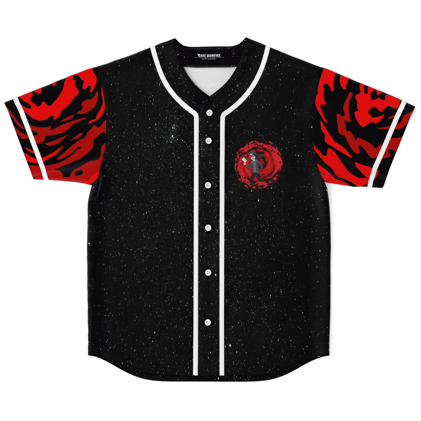 Rezz Black Starfield Space Rave Baseball Jersey